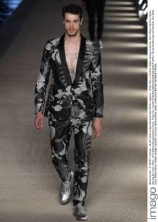 Milan Men s Fashion Week Spring Summer 2017 Milan Fashion Week, Spring Summer 2017. Dirk Bikkembergs fashion show. Pictured: model  RiccardoxGiordanoxFotosicki