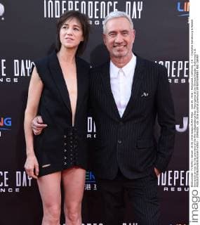 June 20, 2016 - Hollywood, California, U.S. - Charlotte Gainsbourg & Roland Emmerich arrives for the premiere of the film Independence Day: Resurgence at the Chinese theater. Hollywood U.S. - ZUMAo05_