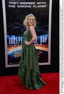Cast member Maika Monroe attends the premiere of the sci-fi motion Independence Day: Resurgence at the El Capitan Theatre in the Hollywood section of Los Angeles on June 20, 2016. Storyline: Two decades after the first Independence Day invasion, Earth is faced with a new extra-Solar threat. But will mankind s new space defenses be enough?  LAP2016062031 JIMxRUYMEN