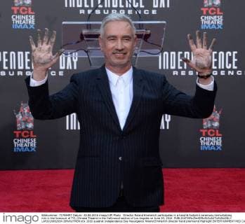 Director Roland Emmerich participates in a hand & footprint ceremony immortalizing him in the forecourt of TCL Chinese Theatre in the Hollywood section of Los Angeles on June 20, 2016.  LAP2016062034 JIMxRUYMEN