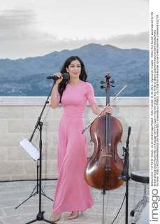 Hello Summer 21.06.2016., Dubrovnik, Croatia - Cellist Ana Rucner accompanied by the British pianist Oliver Poole held on Tuesday at five o clock in the morning on the hill Srdj above Dubrovnik held concert entitled Hello Summer.  GrgoxJelavic PIXSELL