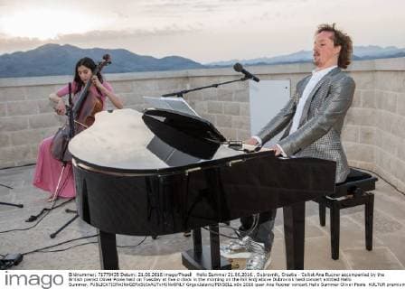 Hello Summer 21.06.2016., Dubrovnik, Croatia - Cellist Ana Rucner accompanied by the British pianist Oliver Poole held on Tuesday at five o clock in the morning on the hill Srdj above Dubrovnik held concert entitled Hello Summer.  GrgoxJelavic PIXSELL