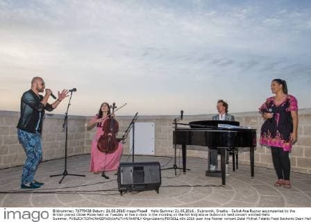 Hello Summer 21.06.2016., Dubrovnik, Croatia - Cellist Ana Rucner accompanied by the British pianist Oliver Poole held on Tuesday at five o clock in the morning on the hill Srdj above Dubrovnik held concert entitled Hello Summer.  GrgoxJelavic PIXSELL