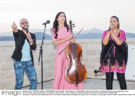 Hello Summer 21.06.2016., Dubrovnik, Croatia - Cellist Ana Rucner accompanied by the British pianist Oliver Poole held on Tuesday at five o clock in the morning on the hill Srdj above Dubrovnik held concert entitled Hello Summer.  GrgoxJelavic PIXSELL