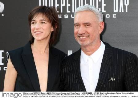LOS ANGELES - JUN 20: Charlotte Gainsbourg, Roland Emmerich at the Independence Day: Resurgence LA Premiere at the TCL Chinese Theater IMAX on June 20, 2016 in Los Angeles, CA  KathyxHutchins