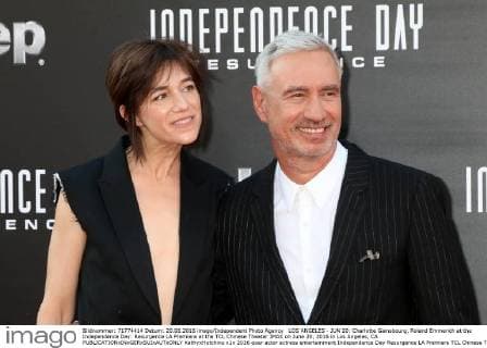 LOS ANGELES - JUN 20: Charlotte Gainsbourg, Roland Emmerich at the Independence Day: Resurgence LA Premiere at the TCL Chinese Theater IMAX on June 20, 2016 in Los Angeles, CA  KathyxHutchins