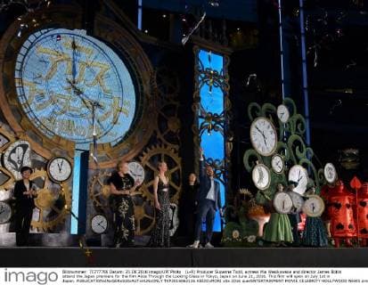 (L-R) Producer Suzanne Todd, actress Mia Wasikowska and director James Bobin attend the Japan premiere for the film Alice Through the Looking Glass in Tokyo, Japan on June 21, 2016. This film will open on July 1st in Japan.  TKP2016062126 KEIZOxMORI