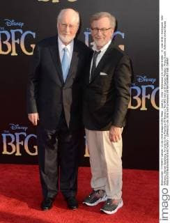 June 21, 2016 - Hollywood, CA, United States - 21 June 2016 - Hollywood. John Williams, Steven Spielberg. Arrivals for the Premiere Of Disney s The BFG held at El Capitan Theater. Photo Credit: Hollywood United States - ZUMAa123