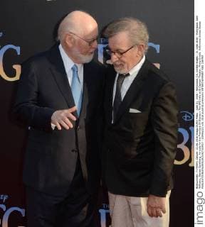 June 21, 2016 - Hollywood, CA, United States - 21 June 2016 - Hollywood. John Williams, Steven Spielberg. Arrivals for the Premiere Of Disney s The BFG held at El Capitan Theater. Photo Credit: Hollywood United States - ZUMAa123