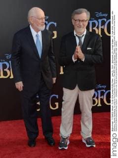 June 21, 2016 - Hollywood, CA, United States - 21 June 2016 - Hollywood. John Williams, Steven Spielberg. Arrivals for the Premiere Of Disney s The BFG held at El Capitan Theater. Photo Credit: Hollywood United States - ZUMAa123