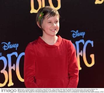 Cast member Ruby Barnhill attends the premiere of the motion picture fantasy The BFG at the El Capitan Theatre in the Hollywood section of Los Angeles on June 21, 2016. Storyline: A girl named Sophie encounters the Big Friendly Giant who, despite his intimidating appearance, turns out to be a kindhearted soul who is considered an outcast by the other giants because, unlike them, he refuses to eat children.  LAP2016062133 JIMxRUYMEN