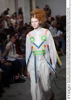 Paris Fashion Week - Walter Van Beirendonck Modenschau A model takes to the catwalk during the presentation of Walter Van Beirendonck s show as part of the Spring-Summer 2017 Fashion Week in Paris on June 22, 2016.  PAR201606110 MAYAxVIDON-WHITE