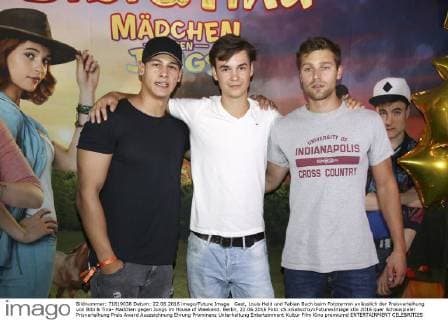 Gast, Louis Held und Fabian Buch beim Fototermin anlässlich der Preisverleihung von Bibi & Tina- Mädchen gegen Jungs im House of Weekend. Berlin, 22.06.2016 Foto:xS.xGabschx xFuturexImage