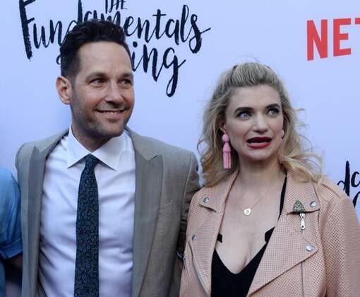 Cast members Paul Rudd (L) and Megan Ferguson attend a screening of Netflix s motion picture drama The Fundamentals of Caring at the Arclight Cinema Dome in the Hollywood section of Los Angeles on June 23, 2016. Storyline: A man suffering an incredible amount of loss enrolls in a class about care-giving that changes his perspective on life.  LAP2016062311 JIMxRUYMEN