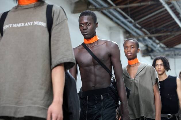 A model takes to the catwalk during the presentation of Christian Dada s show as part of the Spring-Summer 2017 Fashion Week in Paris on June 24, 2016.  PAR20160624101 MAYAxVIDON-WHITE