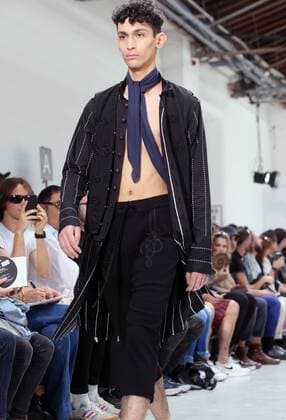 A model takes to the catwalk during the presentation of Christian Dada s show as part of the Spring-Summer 2017 Fashion Week in Paris on June 24, 2016.  PAR20160624107 MAYAxVIDON-WHITE