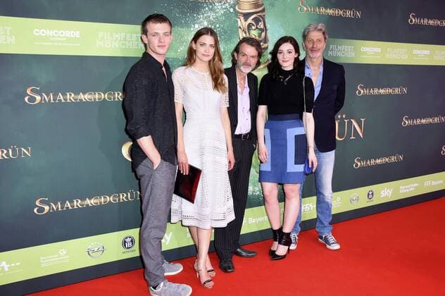 Jannis Niewöhner, Laura Berlin, Butz Ulrich Buse, Maria Ehrich und Rufus Beck bei der Premiere von Smaragdgrün auf dem 34. Filmfest München 2016 im Mathäser Filmpalast. München, 24.06.2016 Foto:xP.xSchönbergerx xFuturexImage