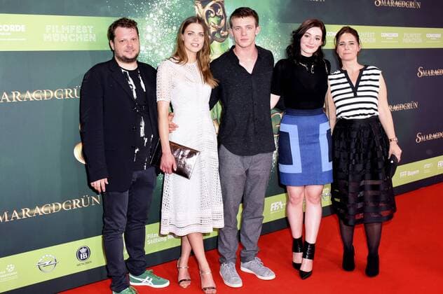 Felix Fuchssteiner, Laura Berlin, Jannis Niewöhner, Maria Ehrich und Katharina Schöde bei der Premiere von Smaragdgrün auf dem 34. Filmfest München 2016 im Mathäser Filmpalast. München, 24.06.2016 Foto:xP.xSchönbergerx xFuturexImage