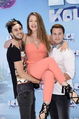 Marc Aurel Zeeb, Joelina Drews und Rocco Stark bei der Premiere des Kinofilms Ice Age - Kollision voraus! Ice Age: Collision Course im Cinestar Sony Center. Berlin, 26.06.2016 Foto:xFredericx xFuturexImage