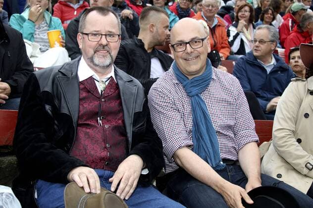 Dieter Schönfeld und Torsten Albig bei der Premiere von Der Schatz im Silbersee bei den Karl-May-Spielen Bad Segeberg im Freilichttheater am Kalkberg. Bad Segeberg, 25.06.2016 Foto:xgbrcix xFuturexImage