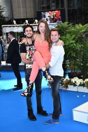 Marc Aurel Zeeb, Joelina Drews und Rocco Stark bei der Ice Age- Kollision Voraus Kino Premiere am 26.06.2016 in Berlin Ice Age-Kollision VorausÒ Kinopremiere 2016 in Berlin 