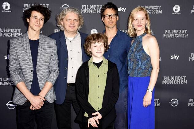 Jascha Baum, Wolfgang Murnberger, Nico Ramon Kleemann, Florian David Fitz und Teresa Weissbach bei er Premiere des Fernsehfilms Kästner und der kleine Dienstag auf dem 34. Filmfest München 2016. München im Gloria Filmpalast. München, 26.06.2016 Foto:xP.xSchönbergerx xFuturexImage