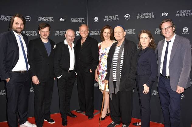 Manuel Bickenbach, Sven Taddicken, Johannes Krisch, Ulrich Tukur, Martina Gedeck, Hans-Michael Rehberg, Petra Müller und Alexander Bickenbach bei der Premiere von Gleißendes Glück auf dem 34. Filmfest München 2016. München im ARRI Kino. München, 26.06.2016 Foto:xP.xSchönbergerx xFuturexImage