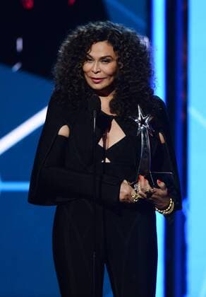 Tina Knowles accepts the Video of the Year award for Formation on behalf of winner Beyonce during the 16th annual BET Awards at Microsoft Theater in Los Angeles on June 26, 2016.  LAP20160626838 JIMxRUYMEN