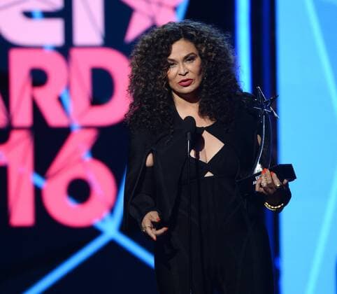 Tina Knowles accepts the Video of the Year award for Formation on behalf of winner Beyonce during the 16th annual BET Awards at Microsoft Theater in Los Angeles on June 26, 2016.  LAP20160626839 JIMxRUYMEN