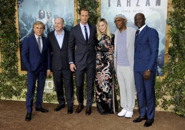 Christoph Waltz, David Yates, Alexander Skarsgard, Margot Robbie, Samuel L. Jackson & Djimon Hounsou THE LEGEND OF TARZAN FILM PREMIERE Hollywood Patrick Rideaux PicturePerfect