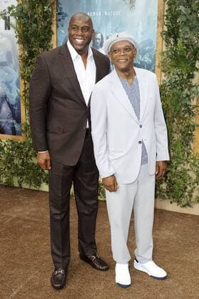 Magic Johnson & Samuel L. Jackson THE LEGEND OF TARZAN FILM PREMIERE Hollywood Patrick Rideaux PicturePerfect
