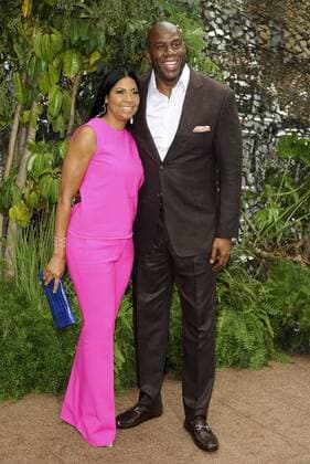 Magic Johnson & wife Cookie Johnson THE LEGEND OF TARZAN FILM PREMIERE Hollywood Patrick Rideaux PicturePerfect