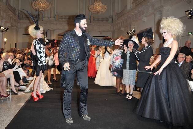 Harald Gloeoeckler Modenshow, die zertanzten Schuhe Sarah Knappik, Harald Gloeoeckler, Cathy Lugner und andere VIP Models Harald Gloeoeckler inziniert seine neuen Modenshow zur Fashion Week , die zertanzten Schuhe mit Promis im Hotel de Rome in Berlin 27.06.2016