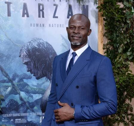 Cast member Djimon Hounsou attends the premiere of the motion picture adventure film The Legend of Tarzan at the Dolby Theatre in the Hollywood section of Los Angeles on June 27, 2016. Storyline: Tarzan, having acclimated to life in London, is called back to his former home in the jungle to investigate the activities at a mining encampment.  LAP2016062722 JIMxRUYMEN