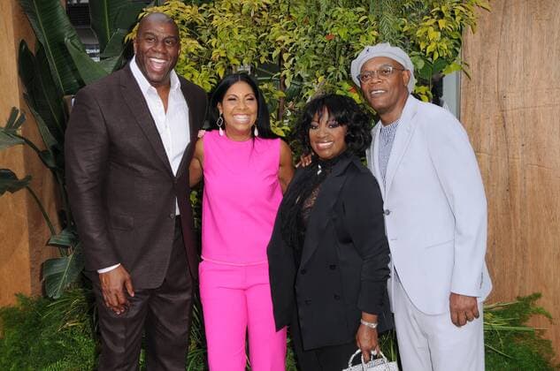 June 27, 2016 - Hollywood, CA, United States - 27 June 2016 - Hollywood. Magic Johnson, Cookie Johnson, LaTanya Richardson, Samuel L. Jackson. Arrivals for the Los Angeles World Premiere of Warner Bros. The Legend of Tarzan held at the Dolby Theater. Photo Credit: Hollywood United States - ZUMAa123
