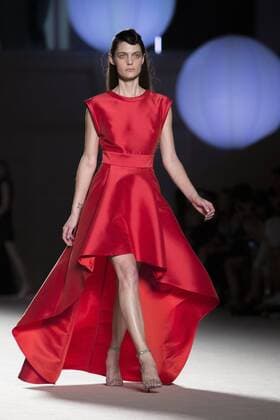 June 27, 2016 - Barcelona, Spain - Models presents a creation by Justicia Ruano at the 080 Barcelona Fashion Week 2016 on June 27, 2016 in Barcelona, Spain. Barcelona Spain  - ZUMAn230