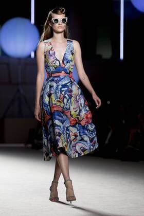 June 27, 2016 - Barcelona, Spain - Models presents a creation by Justicia Ruano at the 080 Barcelona Fashion Week 2016 on June 27, 2016 in Barcelona, Spain. Barcelona Spain  - ZUMAn230