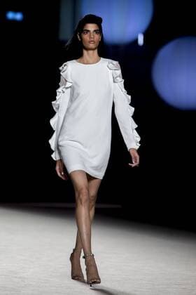 June 27, 2016 - Barcelona, Spain - Models presents a creation by Justicia Ruano at the 080 Barcelona Fashion Week 2016 on June 27, 2016 in Barcelona, Spain. Barcelona Spain  - ZUMAn230