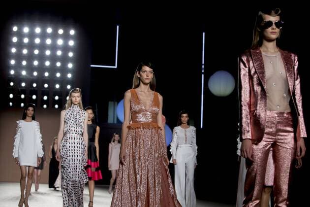 June 27, 2016 - Barcelona, Spain - Models presents a creation by Justicia Ruano at the 080 Barcelona Fashion Week 2016 on June 27, 2016 in Barcelona, Spain. Barcelona Spain  - ZUMAn230