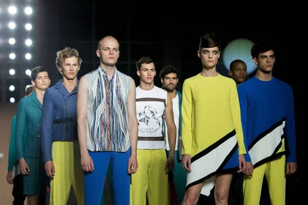 June 27, 2016 - Barcelona, Spain - Models presents a creation by Miquel Suay at the 080 Barcelona Fashion Week 2016 on June 27, 2016 in Barcelona, Spain. Barcelona Spain  - ZUMAn230