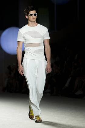 June 27, 2016 - Barcelona, Spain - A model presents a creation by Miquel Suay at the 080 Barcelona Fashion Week 2016 on June 27, 2016 in Barcelona, Spain. Barcelona Spain  - ZUMAn230