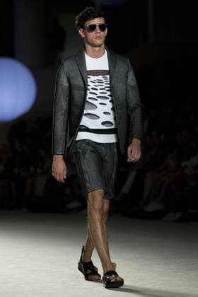 June 27, 2016 - Barcelona, Spain - A model presents a creation by Miquel Suay at the 080 Barcelona Fashion Week 2016 on June 27, 2016 in Barcelona, Spain. Barcelona Spain  - ZUMAn230