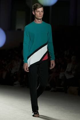 June 27, 2016 - Barcelona, Spain - A model presents a creation by Miquel Suay at the 080 Barcelona Fashion Week 2016 on June 27, 2016 in Barcelona, Spain. Barcelona Spain  - ZUMAn230