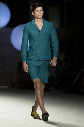 June 27, 2016 - Barcelona, Spain - A model presents a creation by Miquel Suay at the 080 Barcelona Fashion Week 2016 on June 27, 2016 in Barcelona, Spain. Barcelona Spain  - ZUMAn230