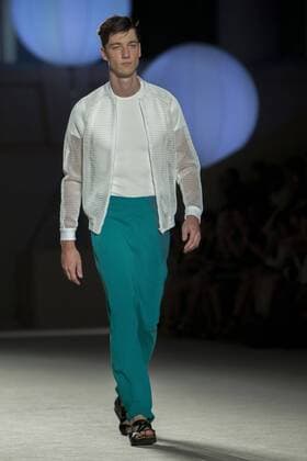 June 27, 2016 - Barcelona, Spain - A model presents a creation by Miquel Suay at the 080 Barcelona Fashion Week 2016 on June 27, 2016 in Barcelona, Spain. Barcelona Spain  - ZUMAn230