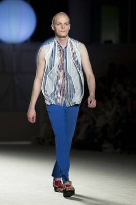June 27, 2016 - Barcelona, Spain - A model presents a creation by Miquel Suay at the 080 Barcelona Fashion Week 2016 on June 27, 2016 in Barcelona, Spain. Barcelona Spain  - ZUMAn230