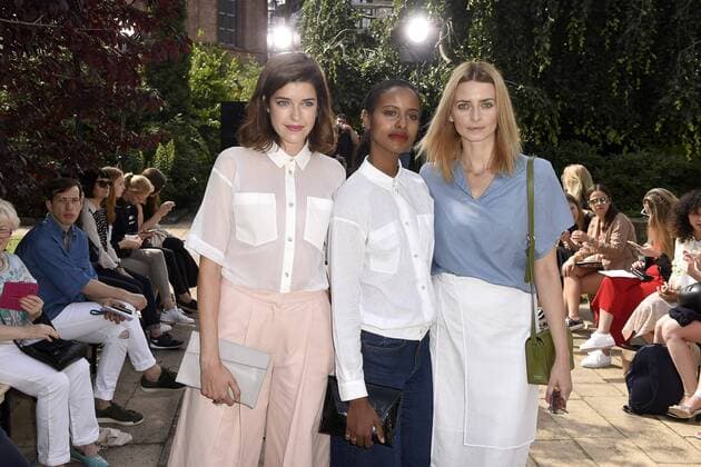 Marie Nasemann, Sara Nuru und Eva Padberg bei der Hien Le Fashion Show auf der Mercedes-Benz Fashion Week Berlin Spring Summer 2017. Berlin, 28.06.2016 Foto:xFredericx xFuturexImage