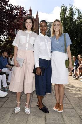 Marie Nasemann, Sara Nuru und Eva Padberg bei der Hien Le Fashion Show auf der Mercedes-Benz Fashion Week Berlin Spring Summer 2017. Berlin, 28.06.2016 Foto:xFredericx xFuturexImage
