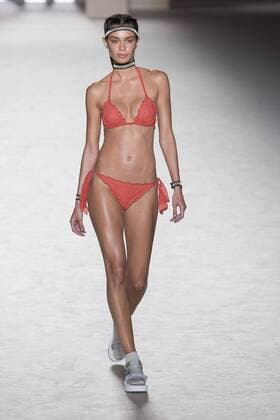 June 27, 2016 - Barcelona, Spain - A model presents a creation by TCN at the 080 Barcelona Fashion Week 2016 on June 27, 2016 in Barcelona, Spain. Barcelona Spain  - ZUMAn230