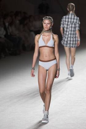 June 27, 2016 - Barcelona, Spain - A model presents a creation by TCN at the 080 Barcelona Fashion Week 2016 on June 27, 2016 in Barcelona, Spain. Barcelona Spain  - ZUMAn230